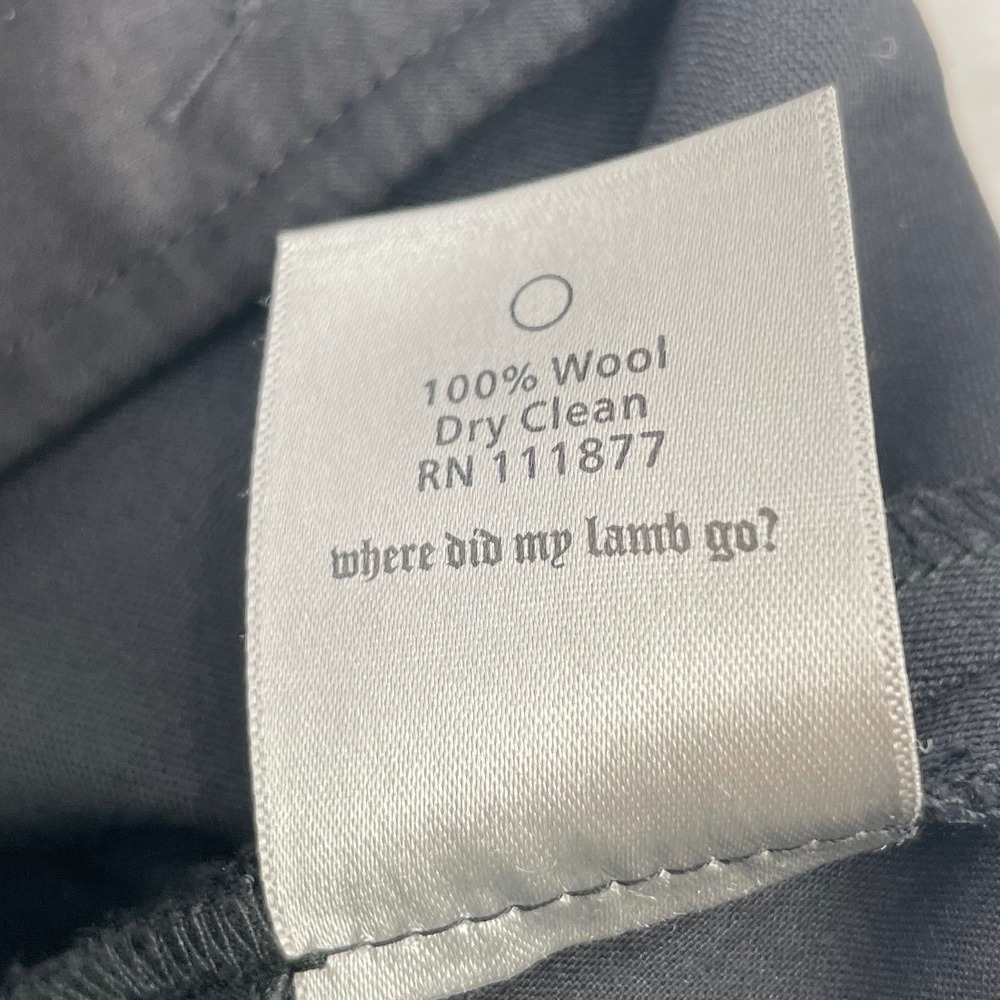 L.A.M.B. Women Pants Trousers Vintage 2000s Black 100% Wool Size 0 - Picture 5 of 5